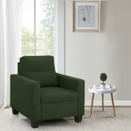 Duroflex Ease Sap Green Neem Wood 1 Seater Sofa-image-97