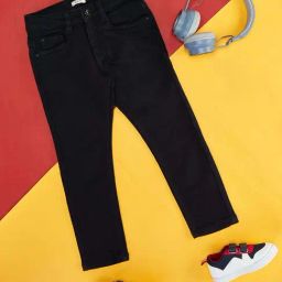 Pantaloons Junior Black Cotton Regular Fit Jeans-42
