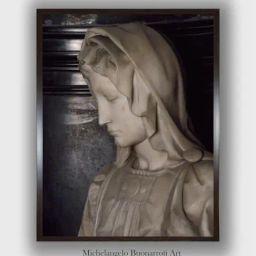 The Art House Black & White The Virgin Wooden Framed Canvas Painting Wall Art - 9 x 12 Inch-image-78
