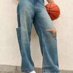 Hubberholme Blue Relaxed Fit High Rise Jeans-image-51