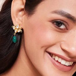 Fabindia 92.5 Silver Danglers Earrings for Women-image-22