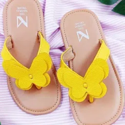 Madras Trunk Kids Yellow Thong Sandals-image-66