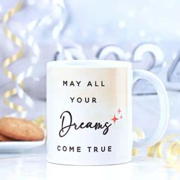 FNP White & Black Ceramic Mug Of Dreamful Beginnings (325ml)-image-22