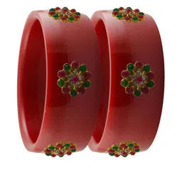 Vidhya Kangan Multi-Coloured Brass Bangles-image-97