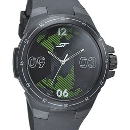 Sonata Men Textured Dial & Synthetic Straps Analogue Watch NP77114PP01W-0