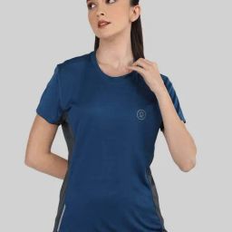 Chkokko Blue & Grey Plain T-Shirt-image-18