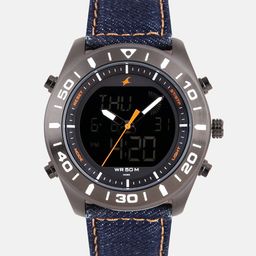 Fastrack Men Black & Blue Analogue and Digital Watch 38034NL01-51