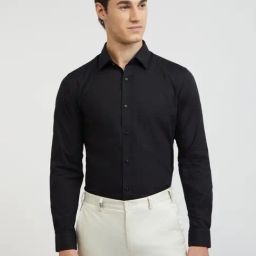 Raymond Black Cotton Classic Fit Shirts-picture-23
