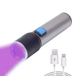 amicivision Rechargeable UV Flashlight 395~400 nm 2 Hours Run Time Metal-18