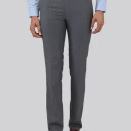 Raymond Grey Slim Fit Trousers-picture-37