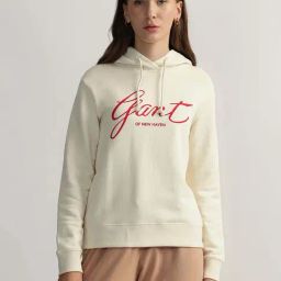 Gant Cream Cotton Printed Sweatshirt-image-19