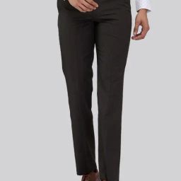 Park Avenue Brown Regular Fit Trousers-image-87
