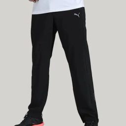 Puma Black Regular Fit Sports Trackpants-image-86