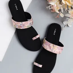V-WALK Women Printed One Toe Flats-image-83