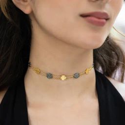 Shaya 92.5 Sterling Silver Dazzle All Day Confetti Dual-Plated Choker-picture-12