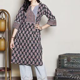 Spring Soul Black Cambric Printed Kurta-image-43