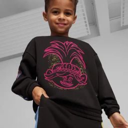 Puma Boys Black Cotton Printed Sweatshirt-image-49