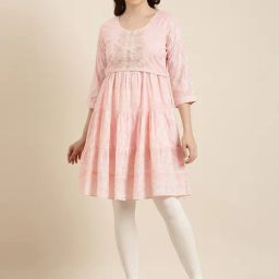 SHOWOFF Light Pink Printed Kurta-picture-15