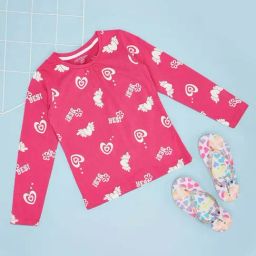 Pantaloons Junior Girls Raspberry Sorbet Cotton Printed Full Sleeves T-Shirts-image-19