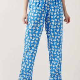 Bewakoof Blue Cotton Regular Fit Printed Pyjamas-picture-36
