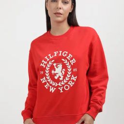 TOMMY HILFIGER Red Cotton Graphic Print Sweatshirt-picture-44