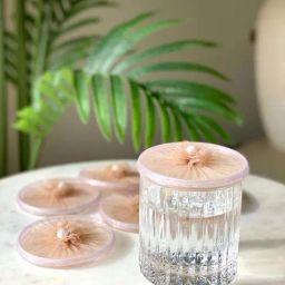 Mason Home Beige Plastic Glass Cover - Set of 6-33