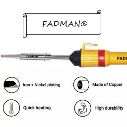 Fadman Beginner Basic Soldering Iron Kit Pack-10 25 W Simple (Flat Tip) image 5