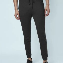 Ajile by Pantaloons Anthra Melange Slim Fit Joggers-38