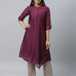 Aurelia Purple A Line Kurta-image-59