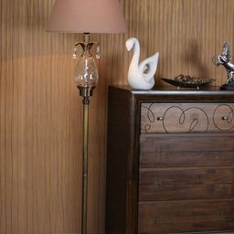THE LIGHT STORE Brown & Gold-Toned Club Lamp with Lamp Shade-38