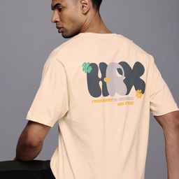 HRX by Hrithik Roshan Men Graphic Printed Bio Finish Oversized T-shirt-image-75