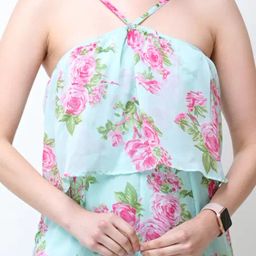 Cation Turquoise Floral Print Jumpsuit image 5