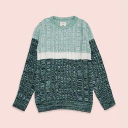 Pantaloons Junior Blue Color Block Full Sleeves Sweater-image-24