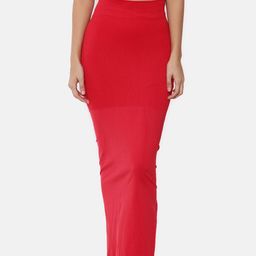 GOLDSTROMS Women Red Solid Saree Shapewear SSWR-RED-image-77