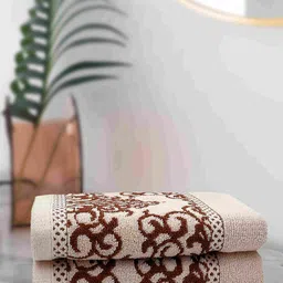 Aura Cream Set of 2 Hand Towel-2