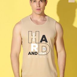 WOOSTRO Pack Of 2 Printed Combed Cotton Gym Vests VWS26(HARD RUST)(BKLN RUST)-107