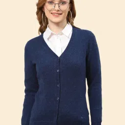 Monte Carlo Dark Blue Textured Cardigan-82