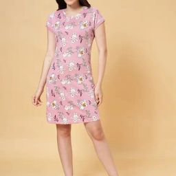 Dreamz by Pantaloons Pink Cotton Printed Sleep Tee-picture-31