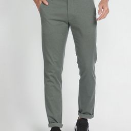 Arrow Sport Men Speckled Detailed Original Slim Fit Low-Rise Casual Trousers-picture-17