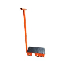 Nutronics 8000 Kg Maximum Load 180° 6 Wheels Cast Steel & PU Heavy Duty Mover Cargo Trolley with Handle, CTWT-8T-30