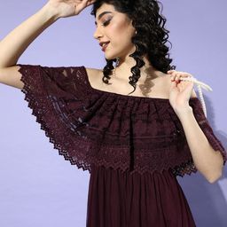 Athena Burgundy Embroidered Off-Shoulder Maxi Dress-picture-45