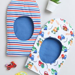 BUMZEE Infants Boys Pack Of 2 Printed Reversible Balaclava Caps-22