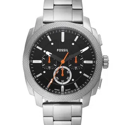 Fossil Men Dial & Stainless Steel Straps Analogue Watch FS6095-84