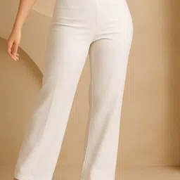 NUCOUTHS Women Relaxed Straight Fit High-Rise Trousers-picture-24