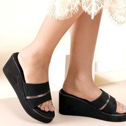 DressBerry Embellished Wedge Mules-48