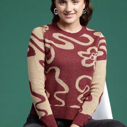 DressBerry Women Abstract Acrylic Pullover-image-75