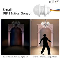 OCTIOT Small PIR Motion Sensor with Inbuilt Day Night Sensor Indoor Light Switch (Pack of 1) | OCT-iBOT image 4