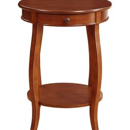 DDS Dream Decor Shoppee Wooden Console Table Corner Side Table Side Stool with Drawer Chest of Drawers Bedside Table Retro Bedside Table Coffee Table and Storage Table Space Seving (Walnut) image 3