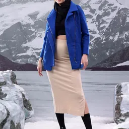 Kotty Women Notched Lapel Longline Overcoat-image-52