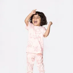 Reedoo Kids Printed Pure Cotton Printed Pure Cotton Sweatshirt With Joggers-56
